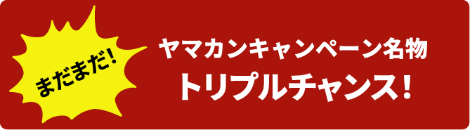 まだまだ! ヤマカンキャンペーン名物 トリプルチャンス!